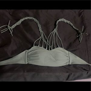 Xhilaration olive green strappy bikini set S/XS